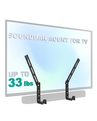 WALI Universal Soundbar Mount for TV, HeavyDuty Bracket for Mounting Above or...