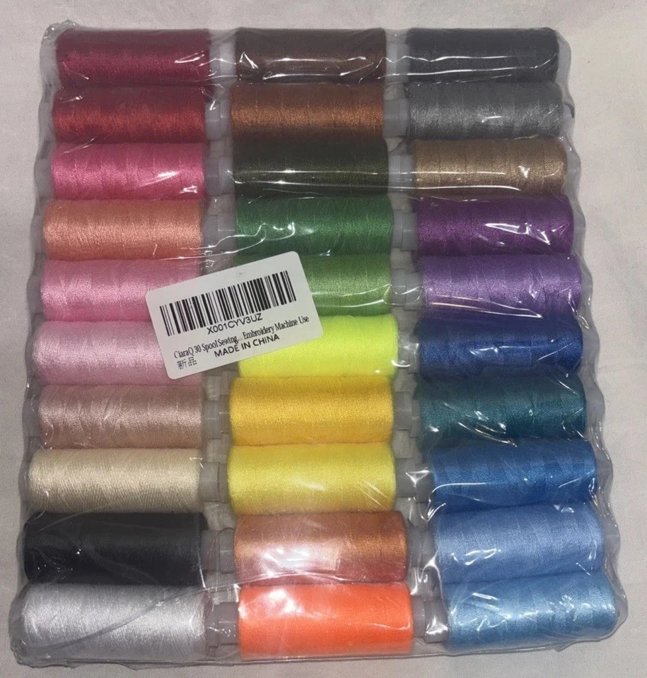CiaraQ Sewing Threads Kits, 30 Colors Polyester 250 Yards Per Spool- NEW - Image 3 of 4