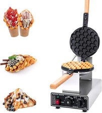 Commercial Electric Egg Waffle Maker, Bubble Puffle Cake Maker Machine, Non-stic