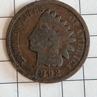 1892 Better Date Indian Head Cent Penny receive coin pictured