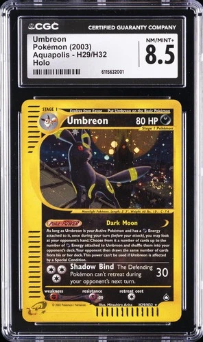 2003 POKEMON AQUAPOLIS HOLO #H29 UMBREON CGC 8.5