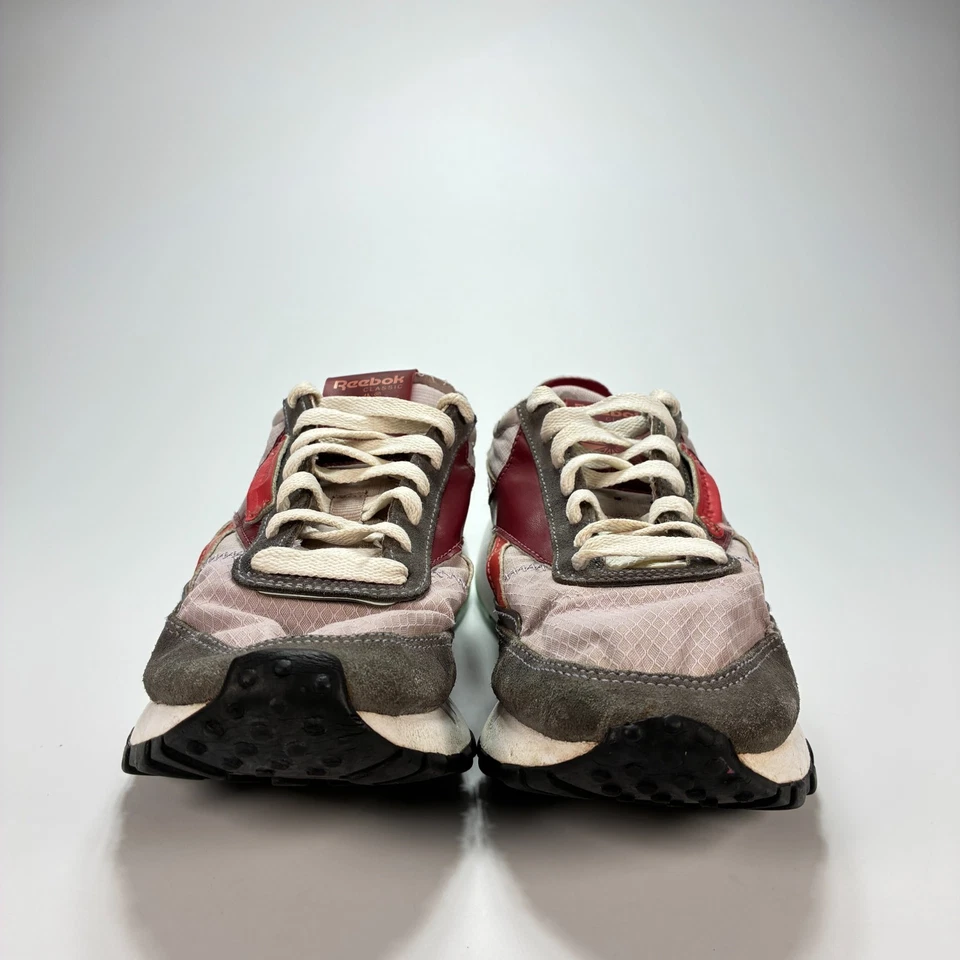 Reebok Clásico Cuero Legacy AZ Gris Rojo Retro Zapatos para Correr Juveniles Talla 4.5 Foto 3 de 4