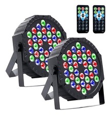 2 Pack 36LED Stage PAR Lights RGB DMX Beam DJ Party Club Wash Light w/ Remotes