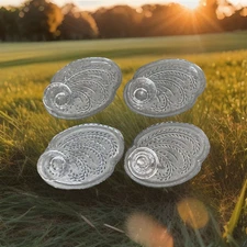 Vtg 1950's Homestead Snack Set by Federal Glass 4 Plates 4 Cups, 8pc Paisley