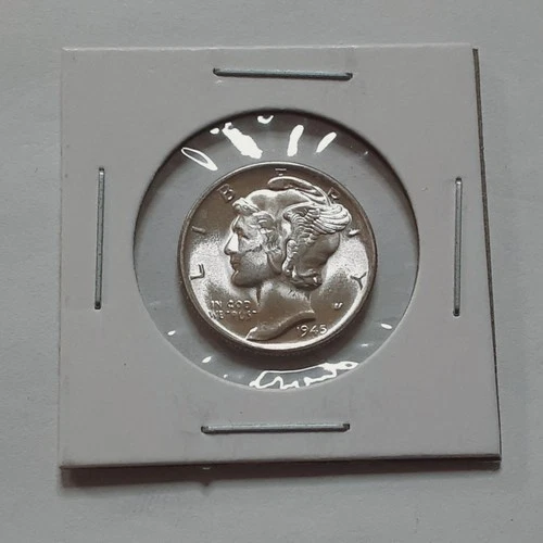 BU Blazer 1945 MICRO S Mercury Silver Dime Better Date Nice Coin!!! J514