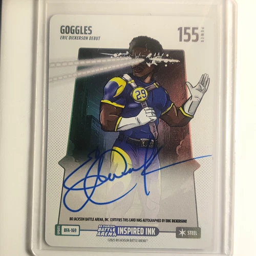 2025 Bo Jackson Battle Arena Alpha Update Goggles Eric Dickerson Auto #BFA-169