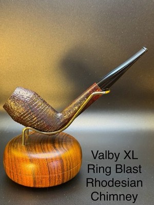 Vintage Valby XL Ring Blast Rhodesian Chimney Tobacco Pipe