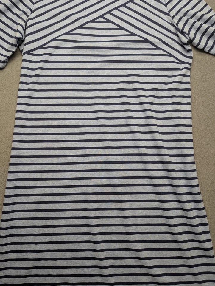 Karen Scott Sport размер большой синий темно-синий смешанные полоски локоть рукав платье - Изображение 4 из 4