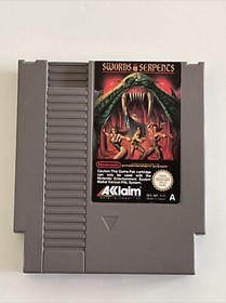 NES Swords Serpents Game Nintendo Entertainment  System Cartridge Tested PAL