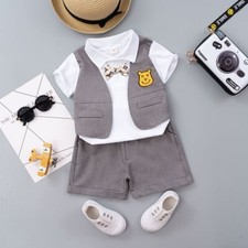 Toddler 2PCS Baby Boys Outfit Boy Kids Cool Outfits Top Clothes  Pant 1-2Y 