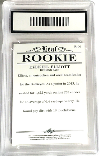 EZEKIEL ELLIOTT Rookie #R06 2016 Leaf Dallas Cowboys GIOCO PERFETTO-10 - Foto 2 di 3