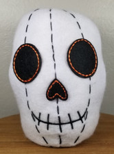 NEW Target Hyde and Eek White Felt Skull Decorative Sculpture 2024 Halloween