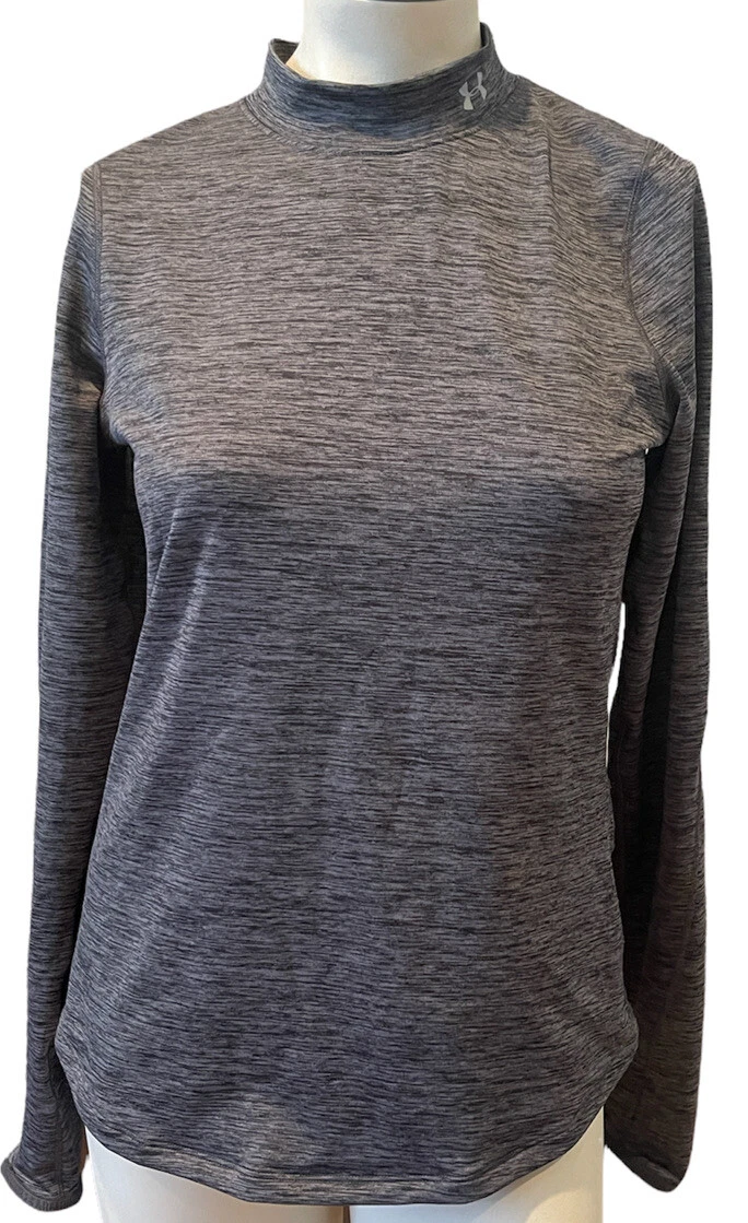 Under Armour ColdGear Womens Sz Medium Gray Long Sleeve Mock