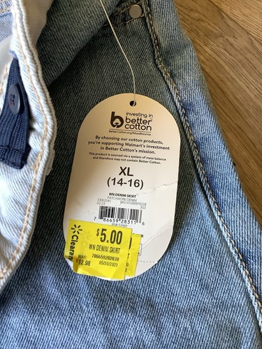 Wonder Nation Denim Youth Size XL X-Large Blue Distressed Adjustable Waist NWT - Picture 5 of 10