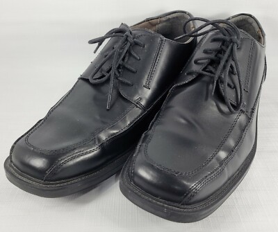 Jarman Faraday Mens Size 11 Black Leather Oxford Square Toe Lace Up Dress Shoe