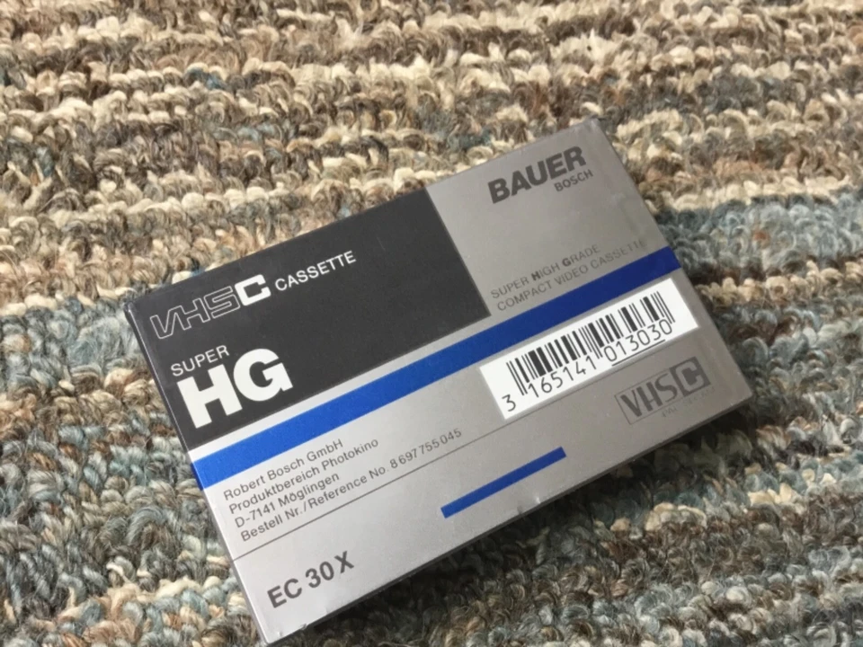 Bauer Bosch - VHSC Cassette- Super HG - EC 30 X - Pal - New & Sealed- Vintage  - Image 2 of 3