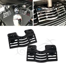 Slotted Finned Head Bolt Spark Plug Covers For Harley Road Street Glide FLHT/R