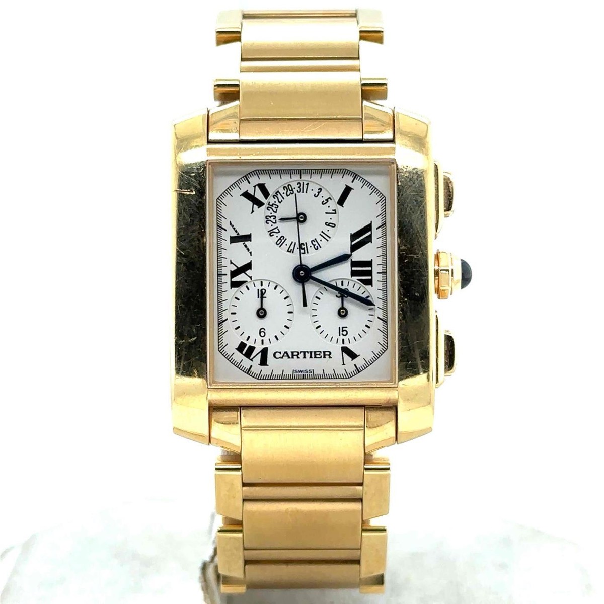 Cartier Tank Francaise Chronograph Quartz 28mm 18k YellowGold Men