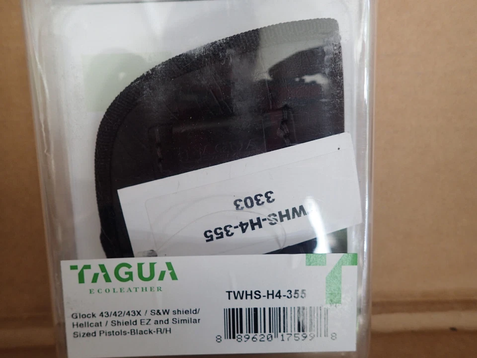 Tagua Ecoleather TWHS-H4-355 4-in-1 Holster, Most 9mm/40mm/45 S-Stack, Black, RH - Image 2 of 4