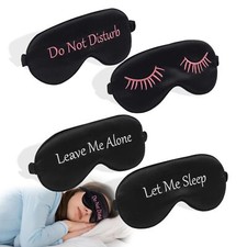 4 Pcs Funny Eye Mask Soft Satin Eye Mask Blackout Blindfold for Travel Nap