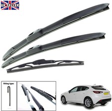 Adatto per Mazda 3 2013-2018 Set di 3 spazzole tergicristallo ibride HY-035 24"18"12" HRC