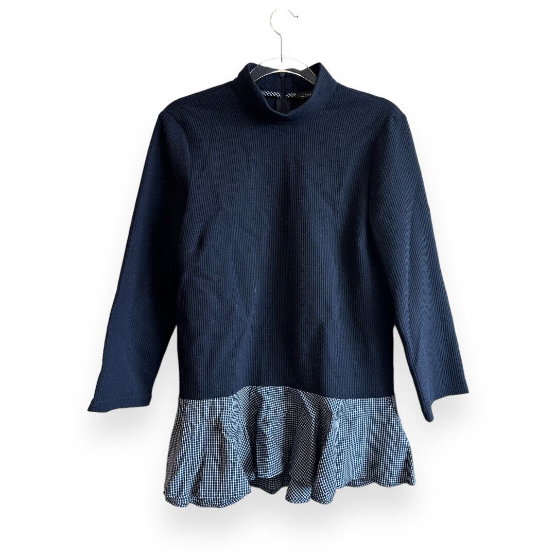 トップス Fit more frilled jacquard top size free Buy Jacquard Frill Detail Off Shoulder Peplum Top Blue For