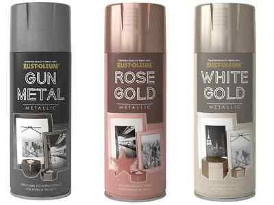 RustOleum Metallic Sprühfarbe für Metall Holz Keramik Glas Mehrzweck Premium