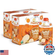 Happy Tot Organics Super Foods, Apple Sweet Potato Carrots and Cinnamon  Sup