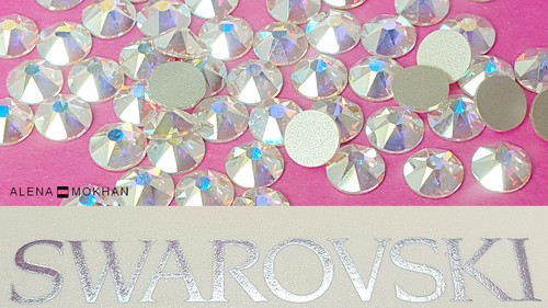 144 pz Strass Cristalli Flatback CRISTALLO AB Swarovski Xirius 2088 ss5-40 - Foto 2 di 4