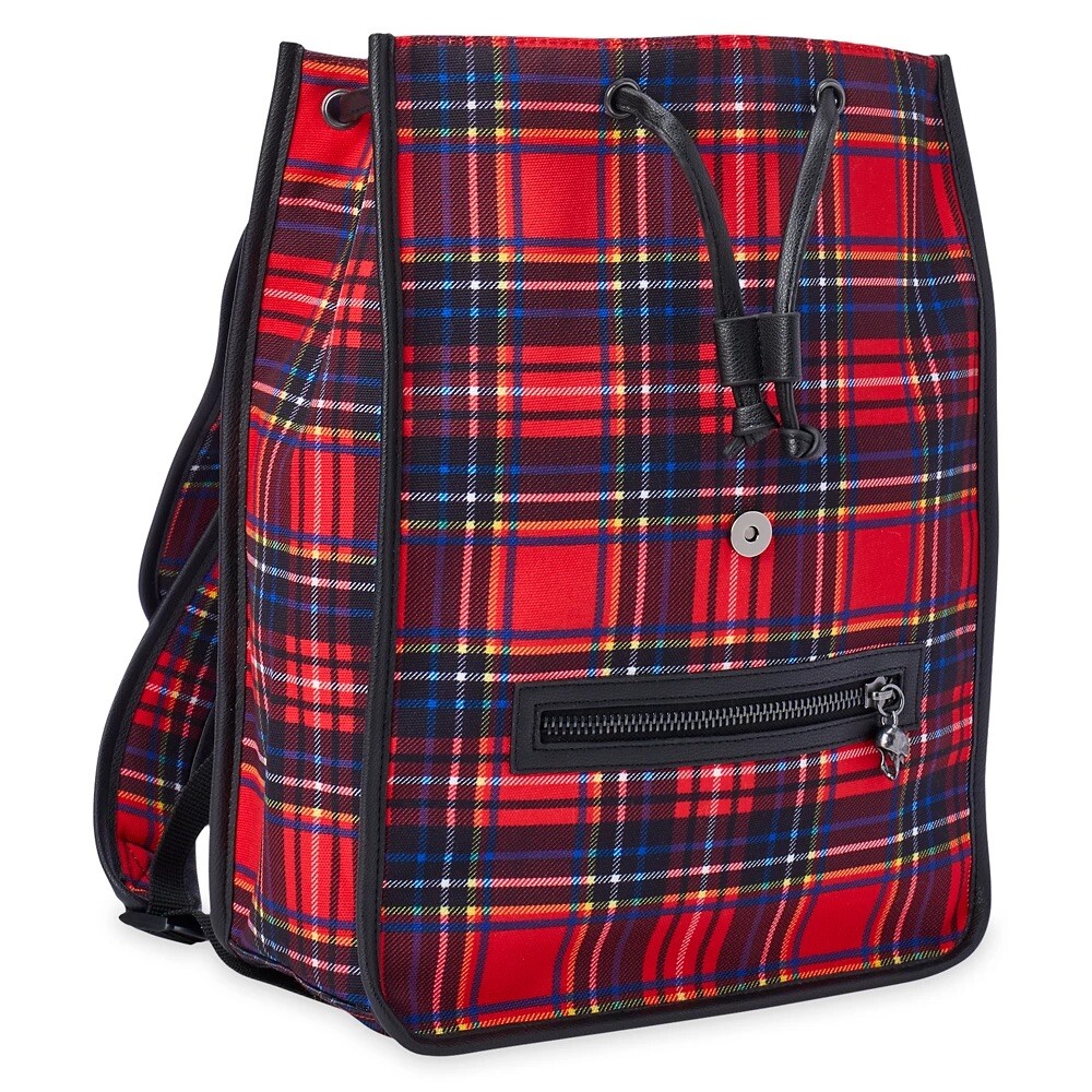 Disney Cruella Plaid Backpack DISNEY Cruella De Vil Full Size Red Plaid Backpack Patches  main image 4