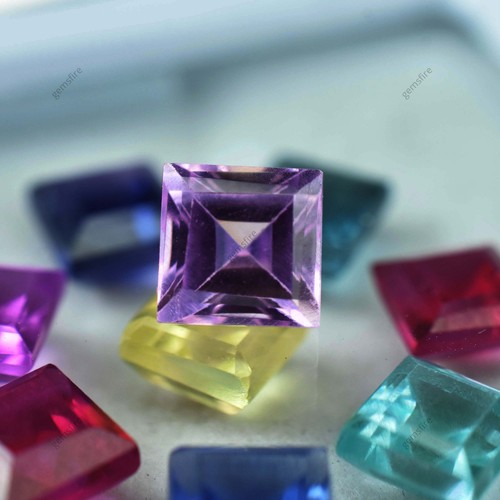 5x5 mm 8 Pcs Natural CERTIFIED Untreated Sapphire Square Cut Loose Gemstone Lot - Picture 9 of 16