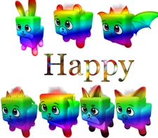 FULL CHROMA FIRE PET SET🌈🔥🐰*FAST DELIVERY*🌈🔥🐰MM2 7 PETS ROBLOX