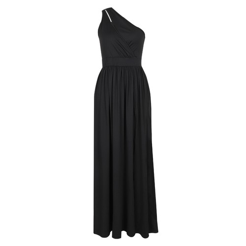 Womens Sexy One Shoulder High Split Maxi Dress Ladies Party Cocktail Long Dress - Picture 4 of 24