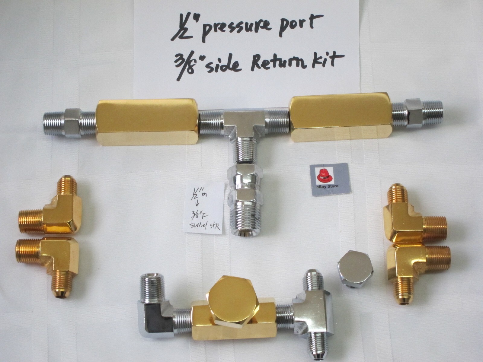 Lowrider Hydraulics 3/8" FF valves & 1/2" port for 2dump set, side