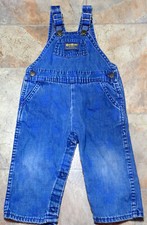 Vintage OshKosh B'Gosh Vestbak USA Denim Overall Romper 21" Waist 8" Inseam