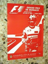 61 EME GRAND PRIX MONACO 2003 AFFICHE ORIGINALE F1 FORMULE 1 FORMULA ONE