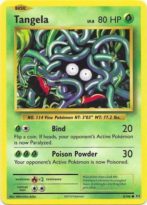 tangela pokemon card 8/108(LOT of 3) MINT | eBay