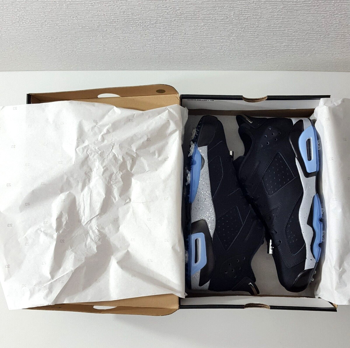 Jordan Retro 6 G NRG P23'' Black/Wolf Grey New Men's Spiked Golf