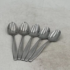 5- AMERICAN Stainless USA Flatware Grapefruit Spoons Set MCM Kitchen