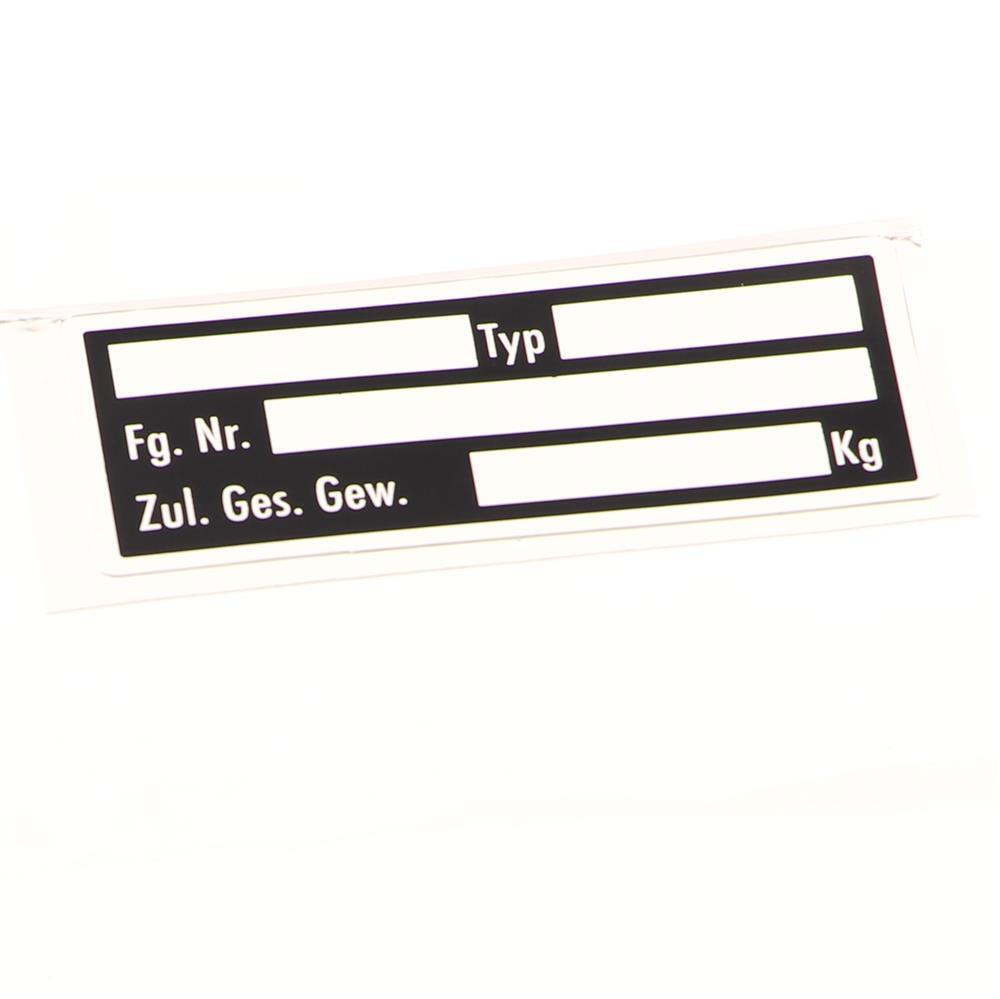 Universal Typenschild Aufkleber Rahmen Number Plate Frame FIN eBay