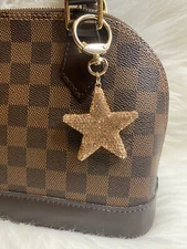 Bling Star Bag Charm Keychain Car Key Fob keyring Champagne Gold Color New Gift
