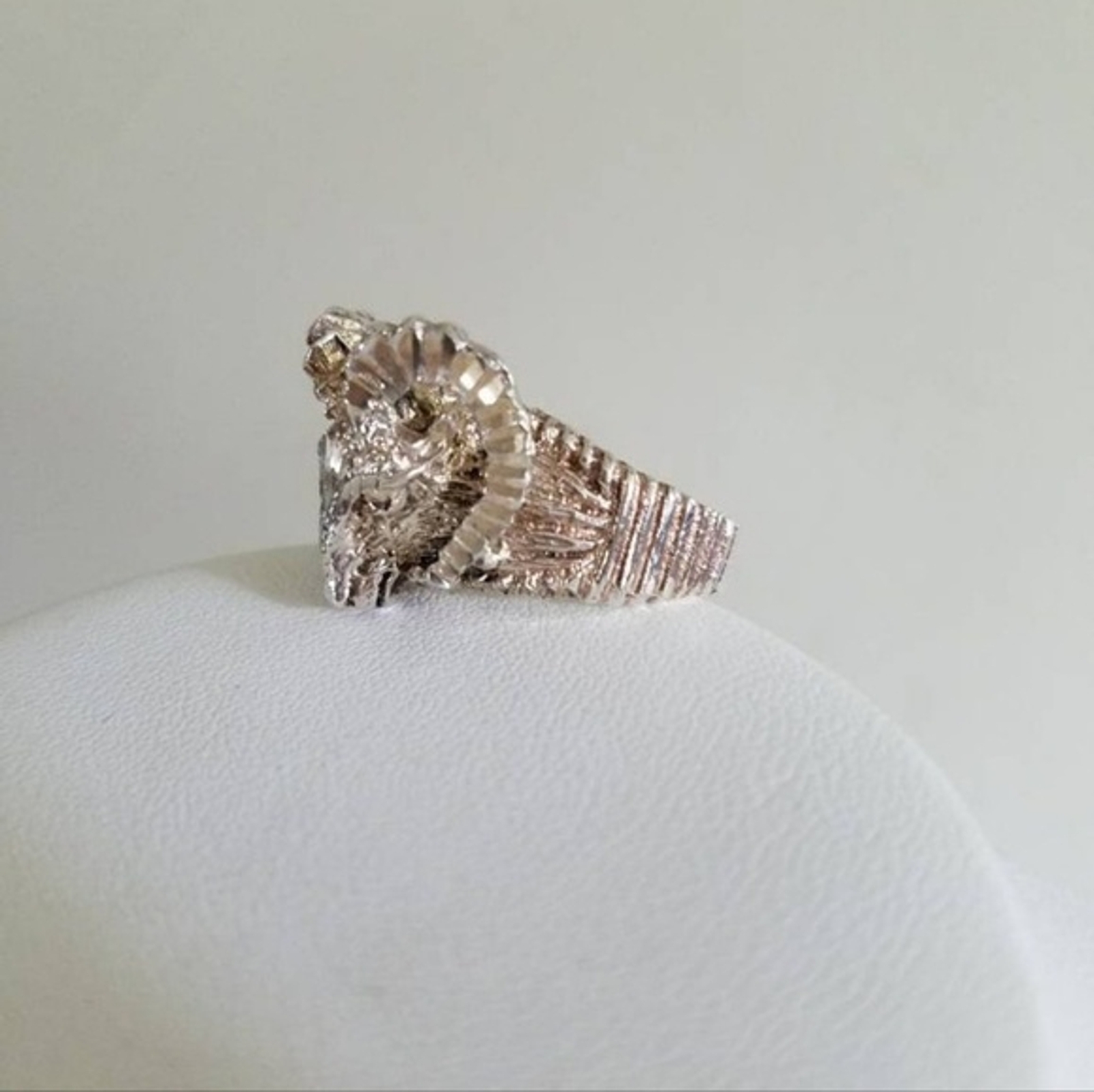Sterling Ram Statement Ring - image 5
