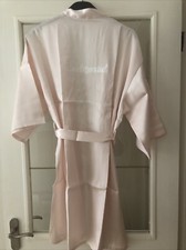 Bridesmaid Robes Wedding Bridal Party champagne Kimono Satin size M dressinggown