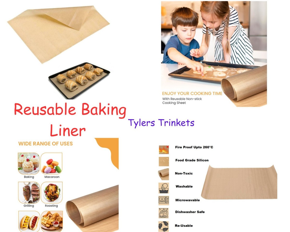 Non Stick Reusable Baking Sheet Cooking Liner Washable Parchment Air Fryer  Oven