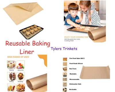 Non Stick Reusable Baking Sheet Cooking Liner Washable Parchment Air Fryer  Oven UK