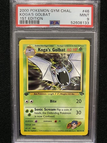 Koga's Golbat (1st Edition) graded PSA 9 for sale on eBay