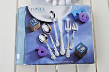 Towle 6 Pc Silver Plated Children's Flatware Set T8053194 New, Box has Wear