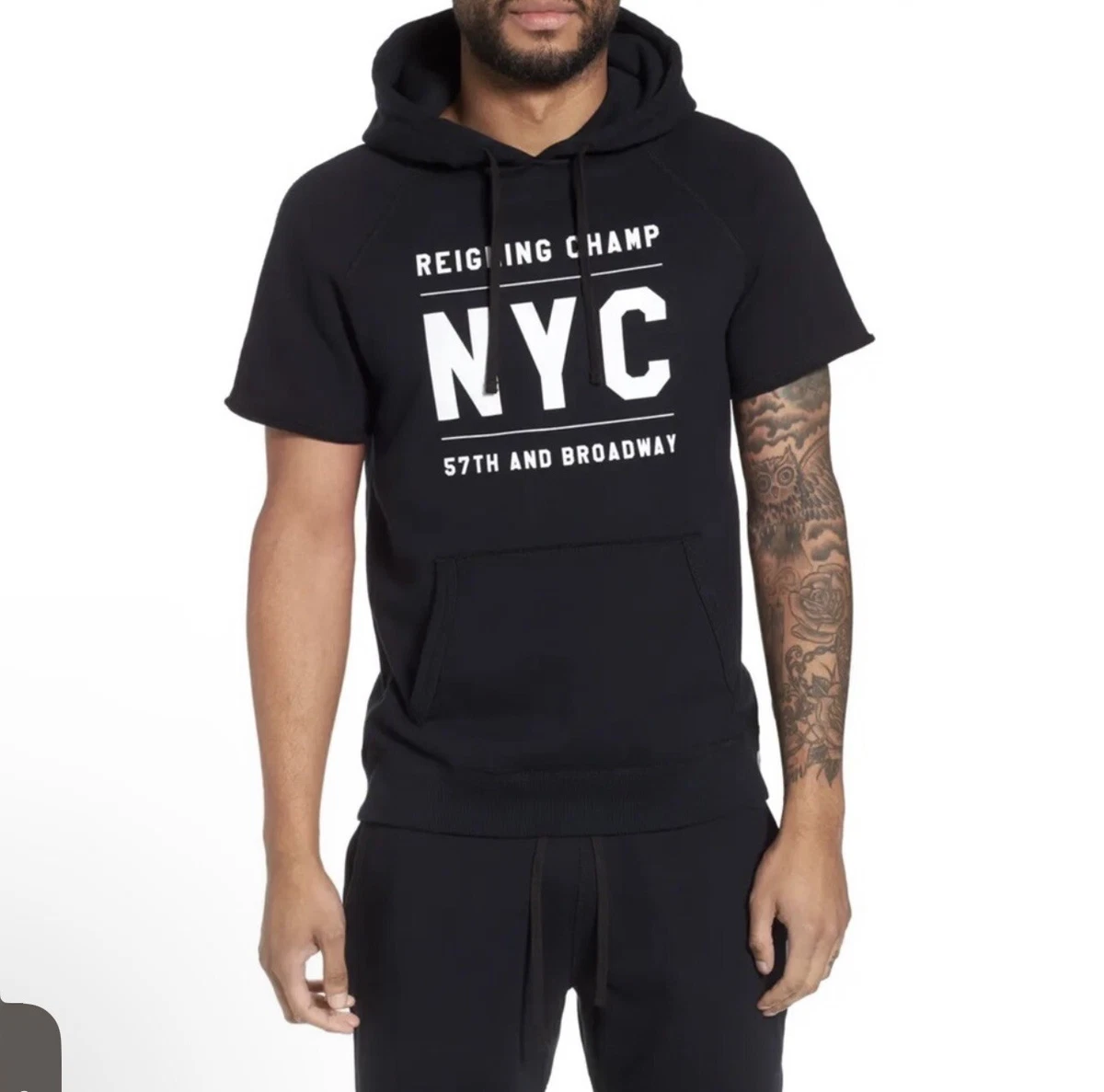 Reigning champ short sales sleeve hoodie