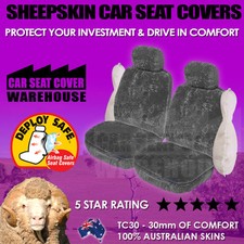 *NEW* TOP QUALITY SHEEPSKIN CAR SEAT COVERS TC 30mm 