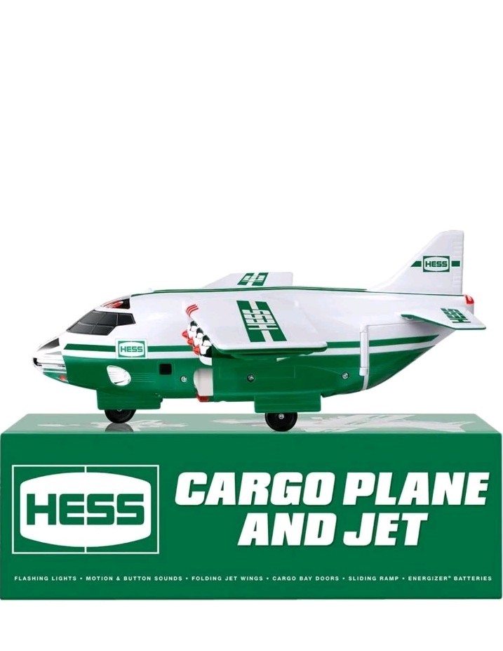 Hess Toy Trucks Cargo Plane And Jet Green White 2021 Holiday Ages 4+ ~ Unopened 